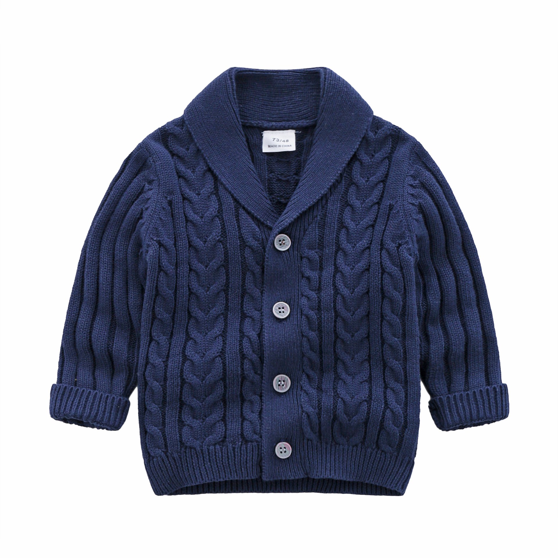 Baby Knitted Coat Autumn Winter New Baby Sweater Knitted Cotton Cardigan Handsome Knitted Coat High Quality