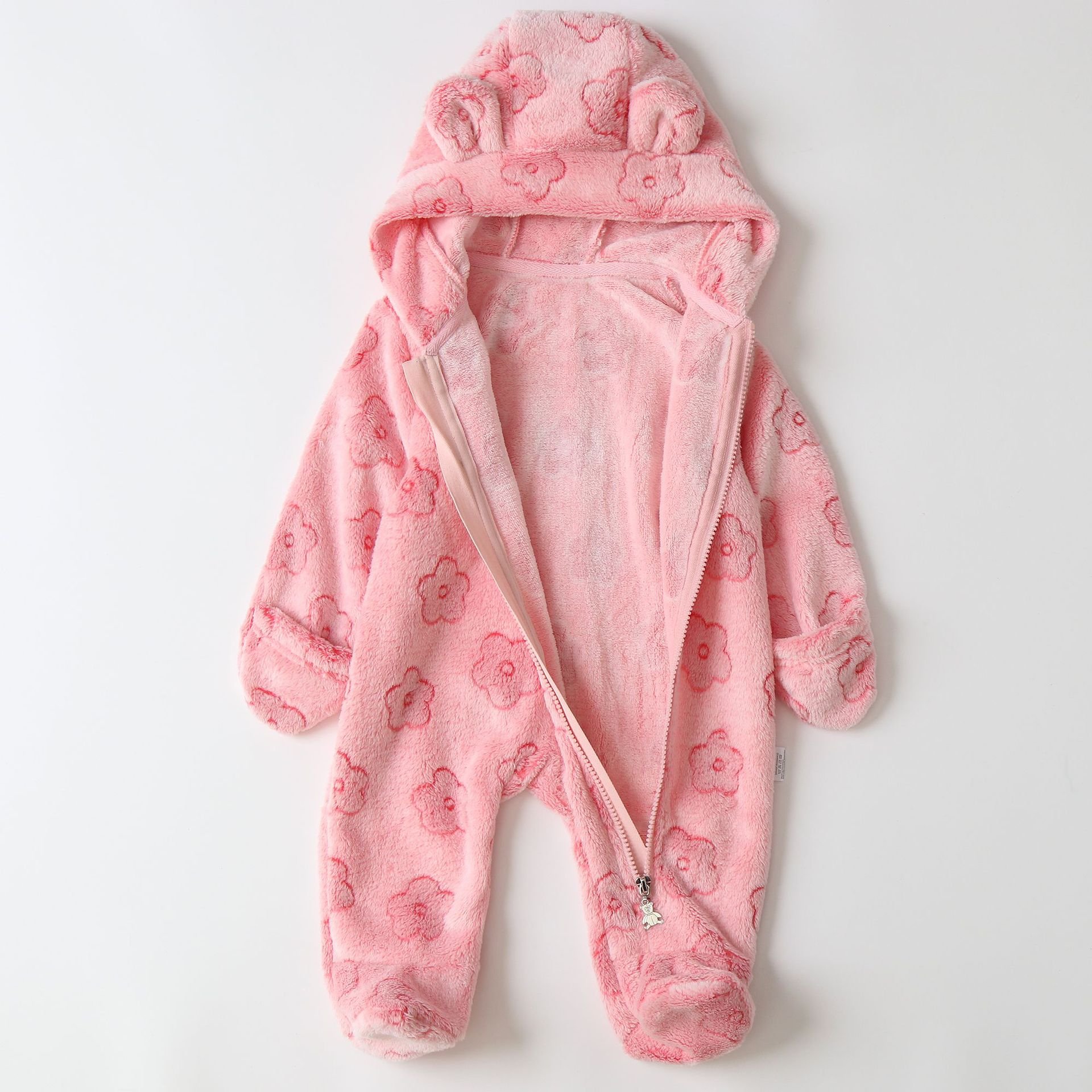 2024 autumn and winter full Long sleeves Cartoon cute Custom hooded baby cotton rompers