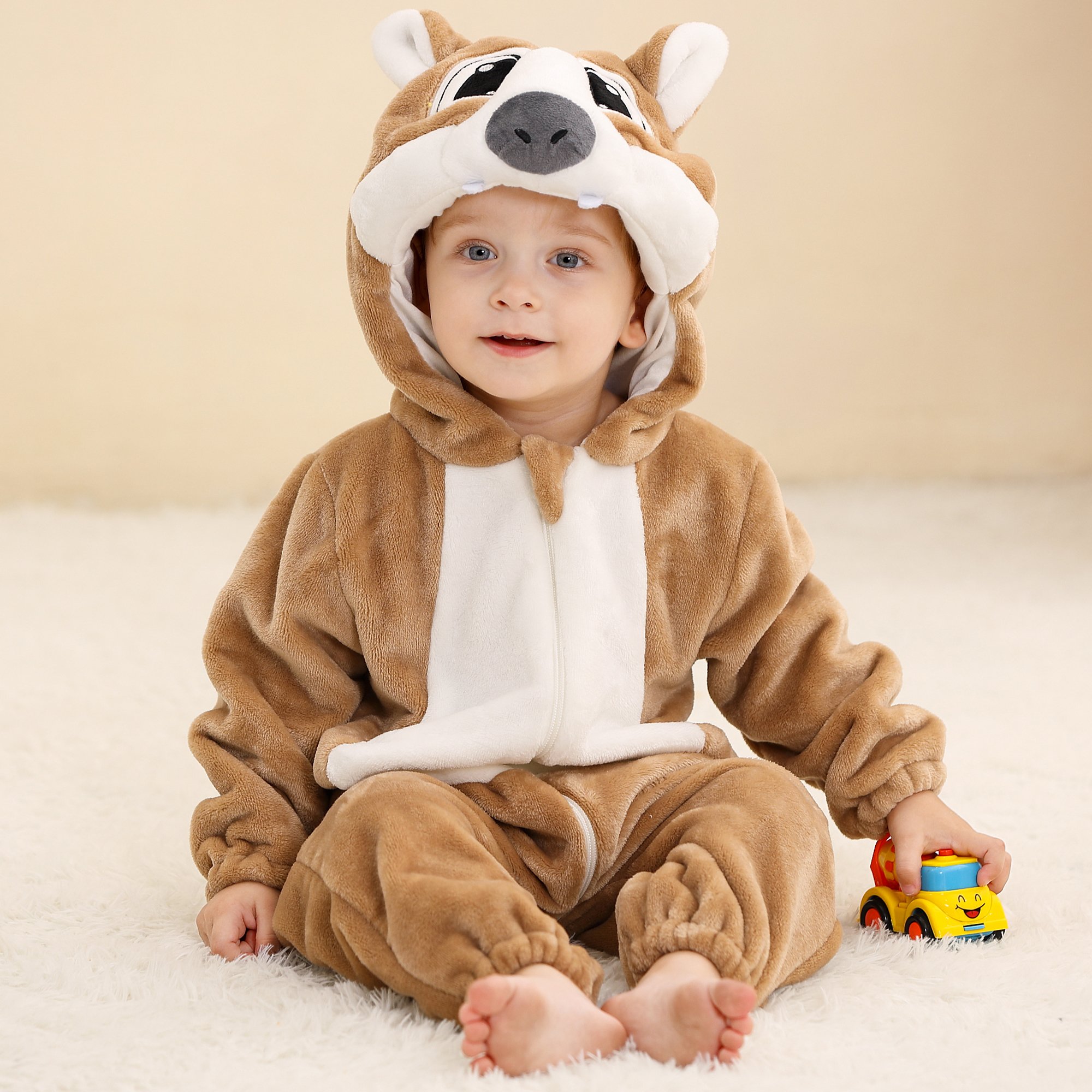 Michley Animal Baby Romper Manufacturer OEM ODM Flannel Material High Quality Repeated Use Babies Jumpsuit Romper