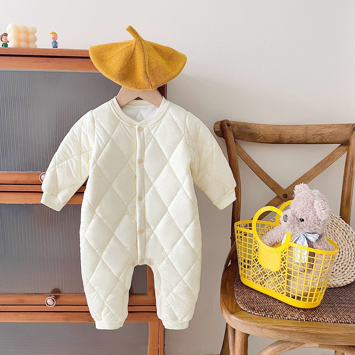 New Fashion Baby Padded Overcoat Wholesale One Piece Jumpsuit Warm Baby Winter Clothes