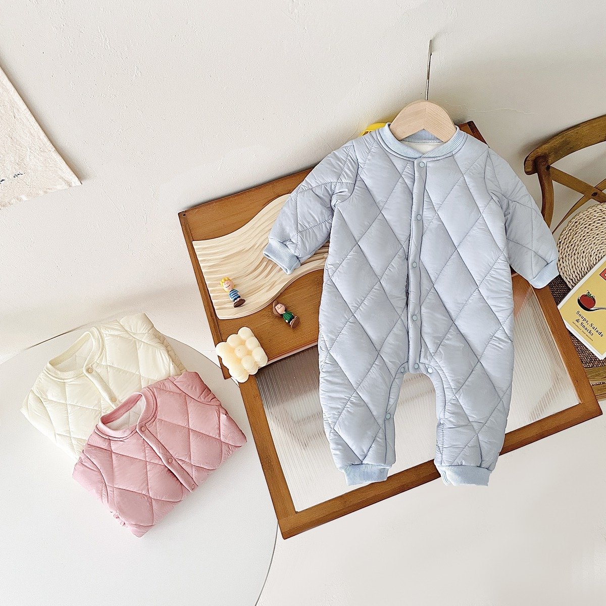 New Fashion Baby Padded Overcoat Wholesale One Piece Jumpsuit Warm Baby Winter Clothes