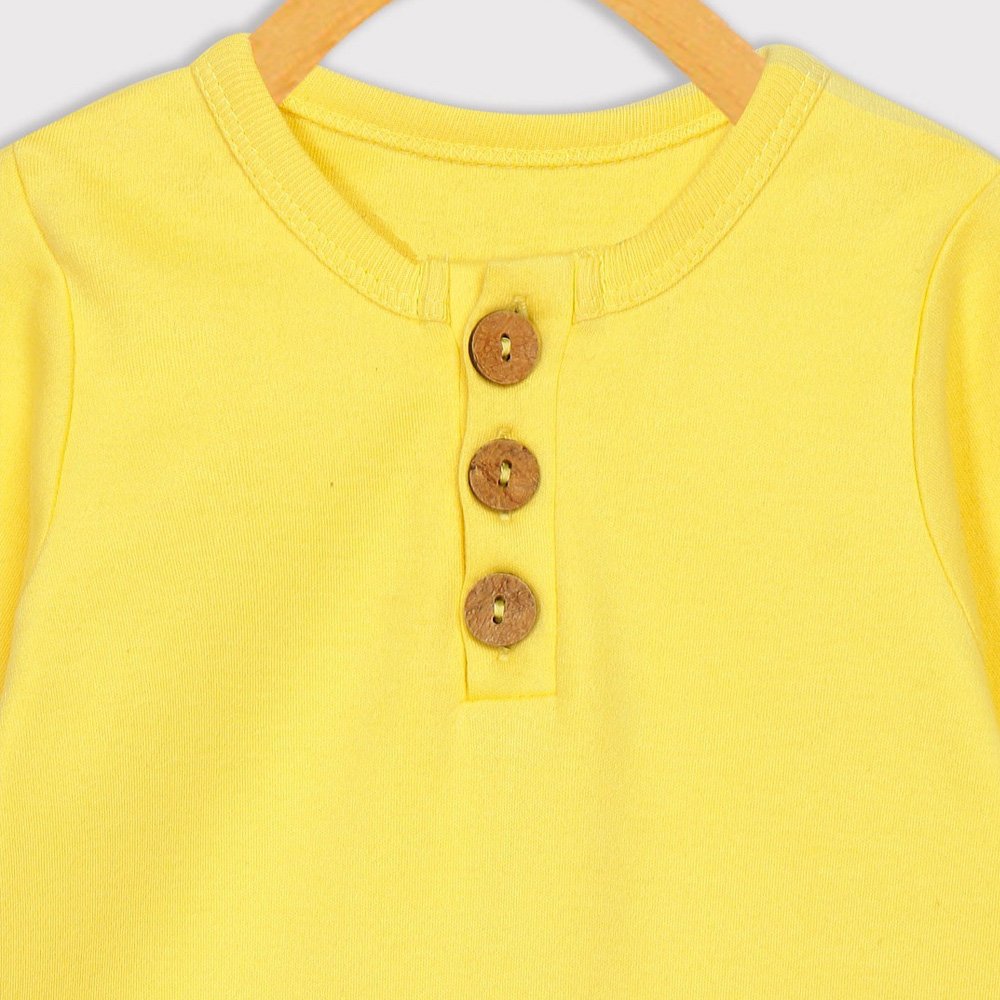 High. Quality Baby 100% cotton romper Summer / New Collection For Baby Rompers / Baby Yellow Solid Pure Organic Cotton Rompers