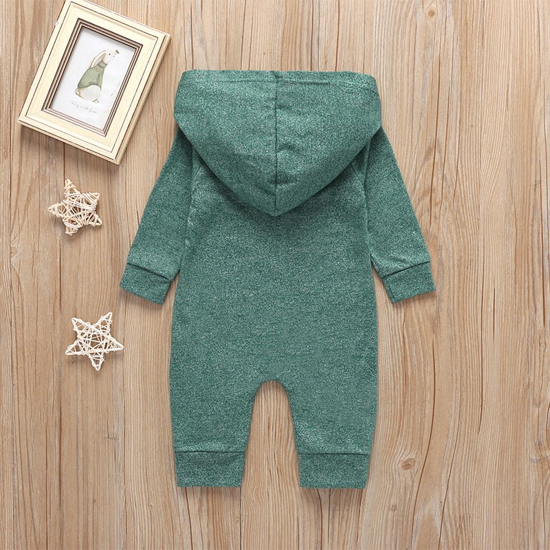 Toddler Baby Clothes Hooded Long Sleeve Button Boy&Girl Kids Baby Rompers Cotton Jumpsuit New Born Baby Clothes Casual Outfit