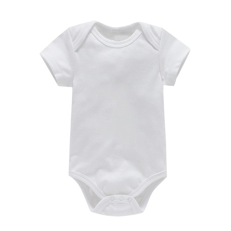 Baby Summer Round Neck Solid Color Romper Clothing Boys Girls Modal Cotton Newborn Bodysuit
