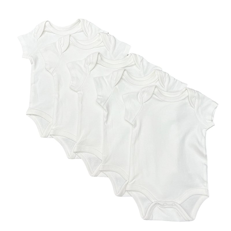 baby romper with hanger cotton five sets of short-sleeved clothing 5pcs short sleeve bodysuits wholesale newborn romper prop