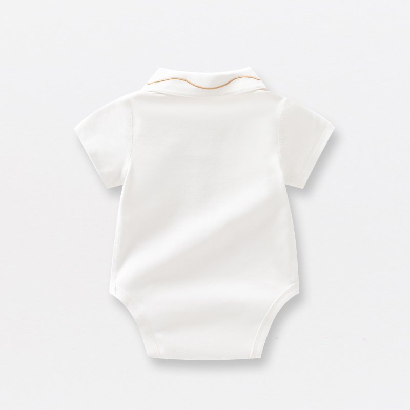New Born Baby Clothes 100% Cotton Short Sleeve Knitted Rompers Jumpsuit Unisex Baby Romper