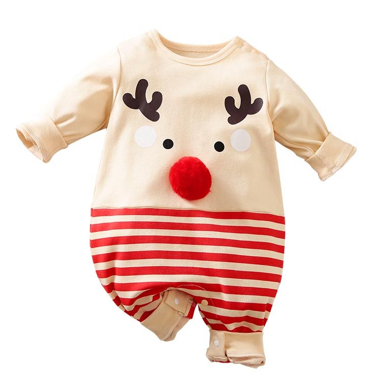 Wholesale New Baby Set Christmas Halloween Cute Elk Bodysuit Long Sleeve