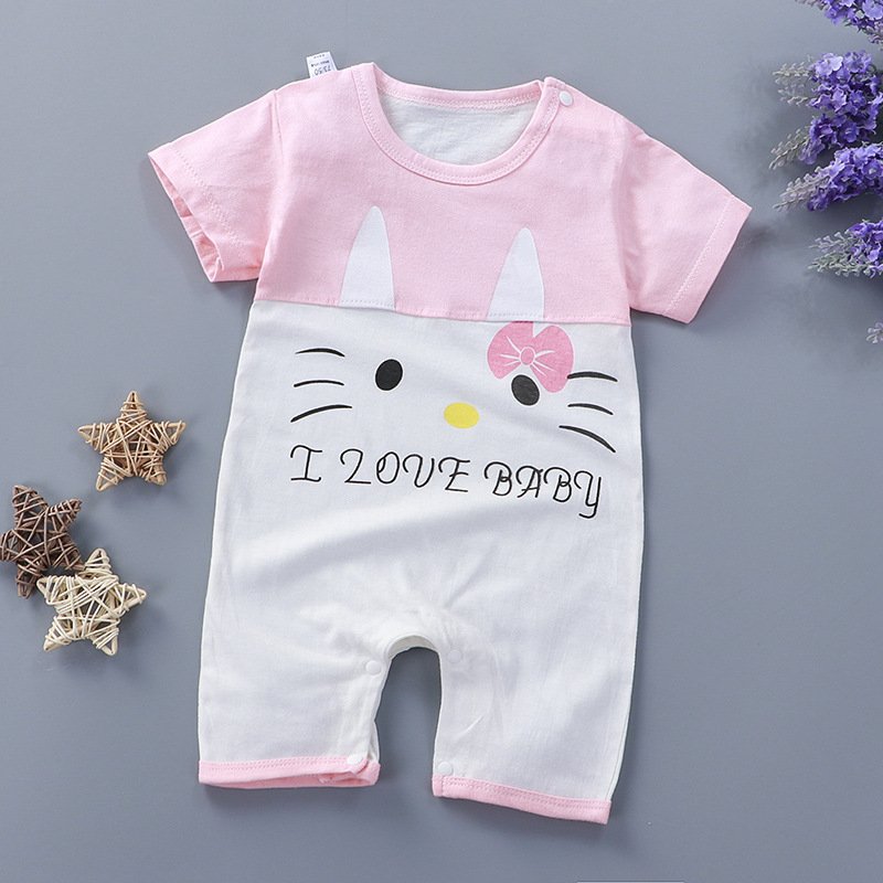 Wholesale New Arrival Cheap Price Newborn Short Sleeve Kids T shirt Clothings Sets Baby Rompers for Boys and Girls
