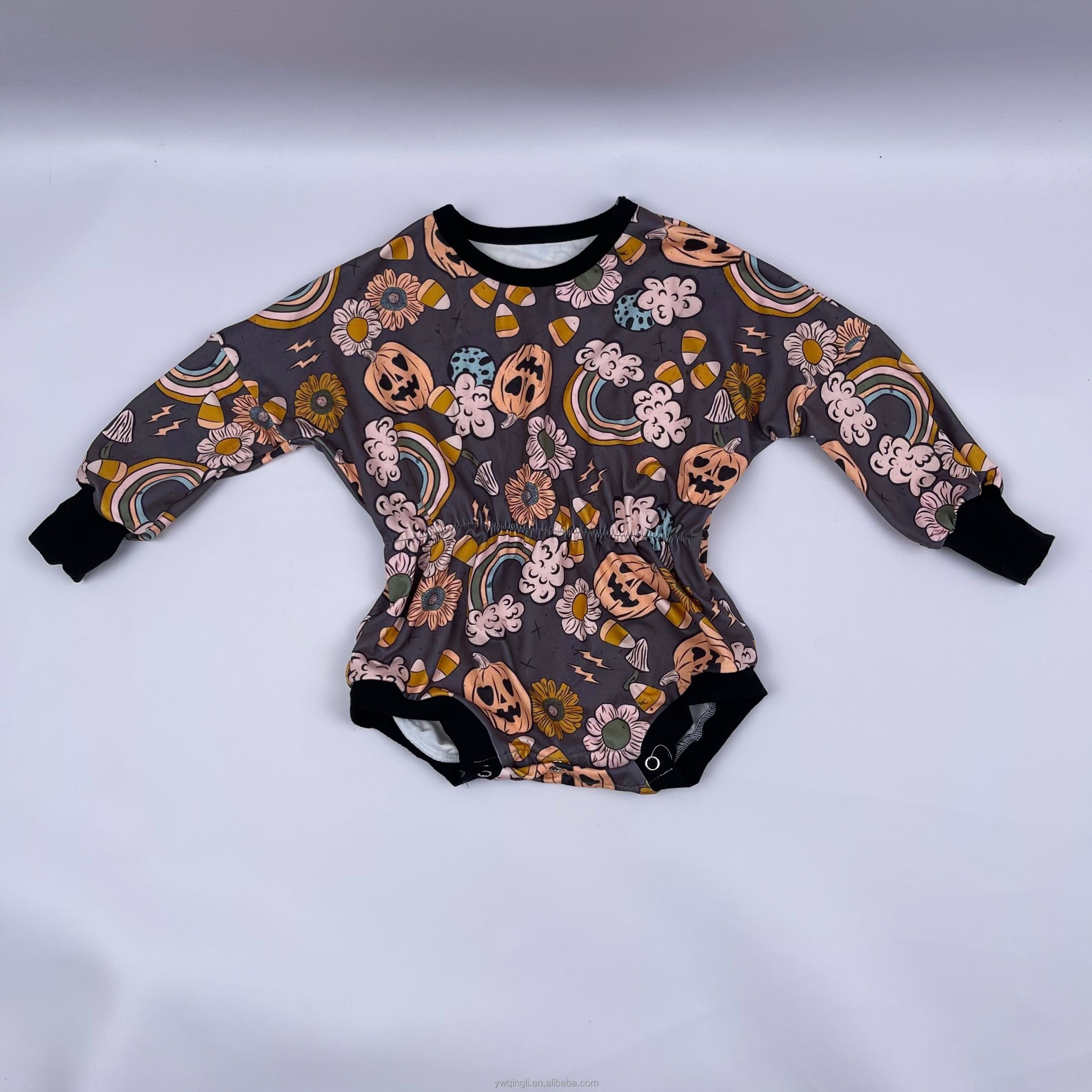 Winter High Quality Long Sleeve Jumpsuit Baby Onesie Fashion Pattern Overall Baby Newborn Romper For Halloween