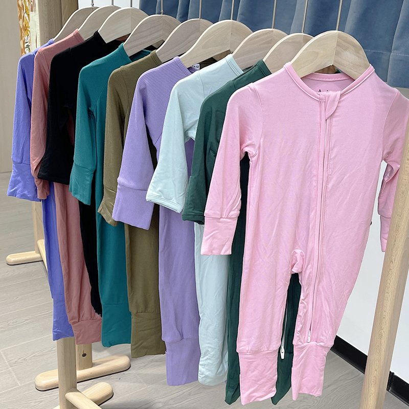 Hongbo 95%Bamboo+5%Spandex baby pajamas manufacture baby rompers designer custom new born baby clothes for 0-36M girls and boys