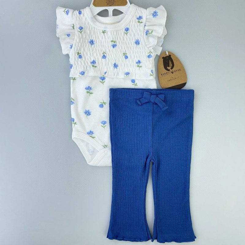 3-18m Baby Two Piece Set 6 Style Cotton Baby Girl Bow Romper Boutique Comfortable Girls' Clothing Suit Jumpsuit+Pants