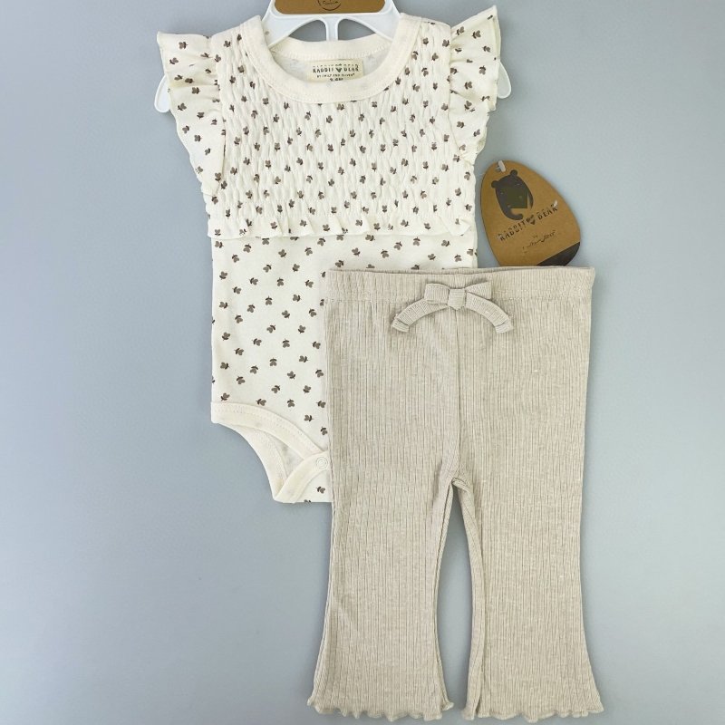 3-18m Baby Two Piece Set 6 Style Cotton Baby Girl Bow Romper Boutique Comfortable Girls' Clothing Suit Jumpsuit+Pants