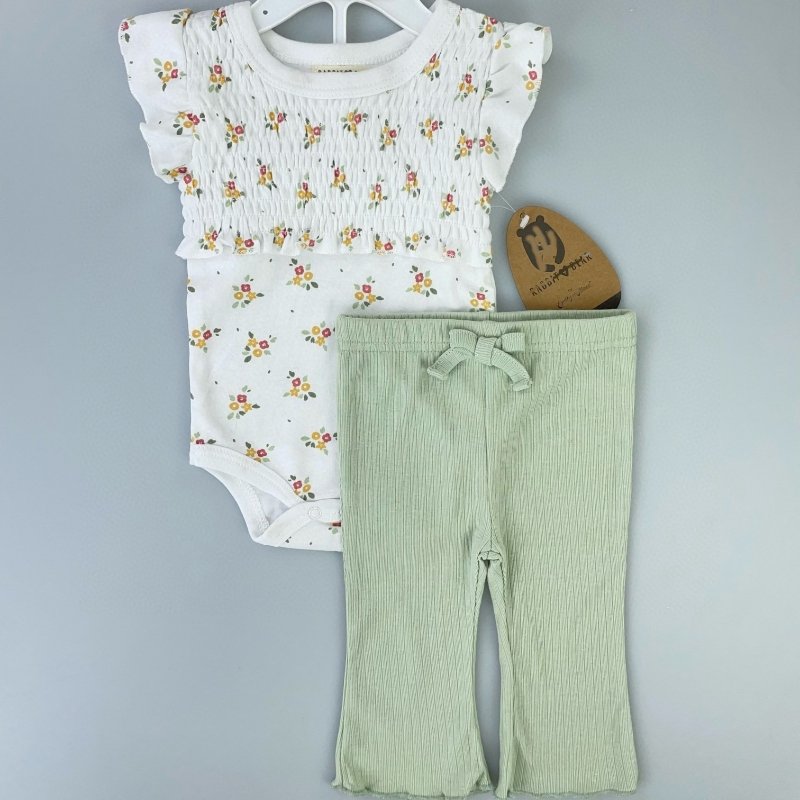 3-18m Baby Two Piece Set 6 Style Cotton Baby Girl Bow Romper Boutique Comfortable Girls' Clothing Suit Jumpsuit+Pants