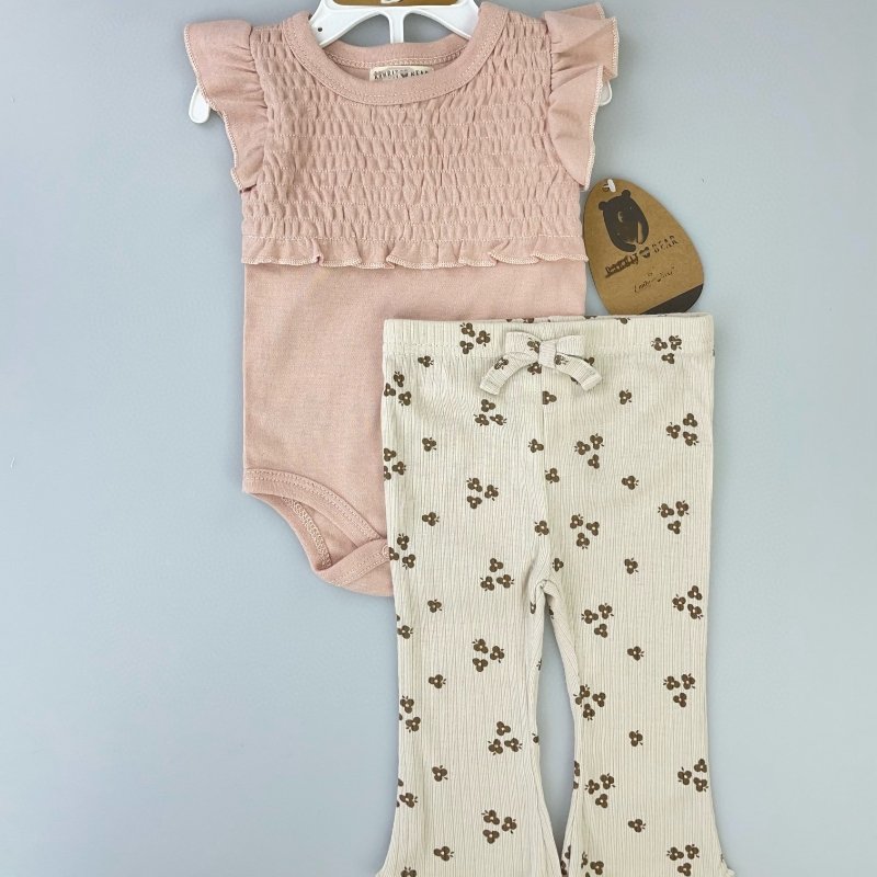 3-18m Baby Two Piece Set 6 Style Cotton Baby Girl Bow Romper Boutique Comfortable Girls' Clothing Suit Jumpsuit+Pants