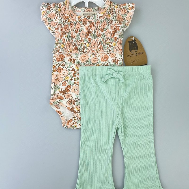 3-18m Baby Two Piece Set 6 Style Cotton Baby Girl Bow Romper Boutique Comfortable Girls' Clothing Suit Jumpsuit+Pants