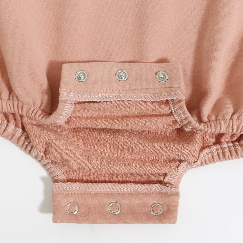 Hot Sale Baby Solid Color Newborn Girls Long Sleeves Jumpers Organic French Terry Baby Rompers