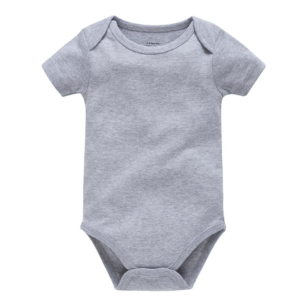 Blank Baby Romper Unisex Newborn Baby Clothing Short Sleeve Cotton Summer Plain Baby Clothes