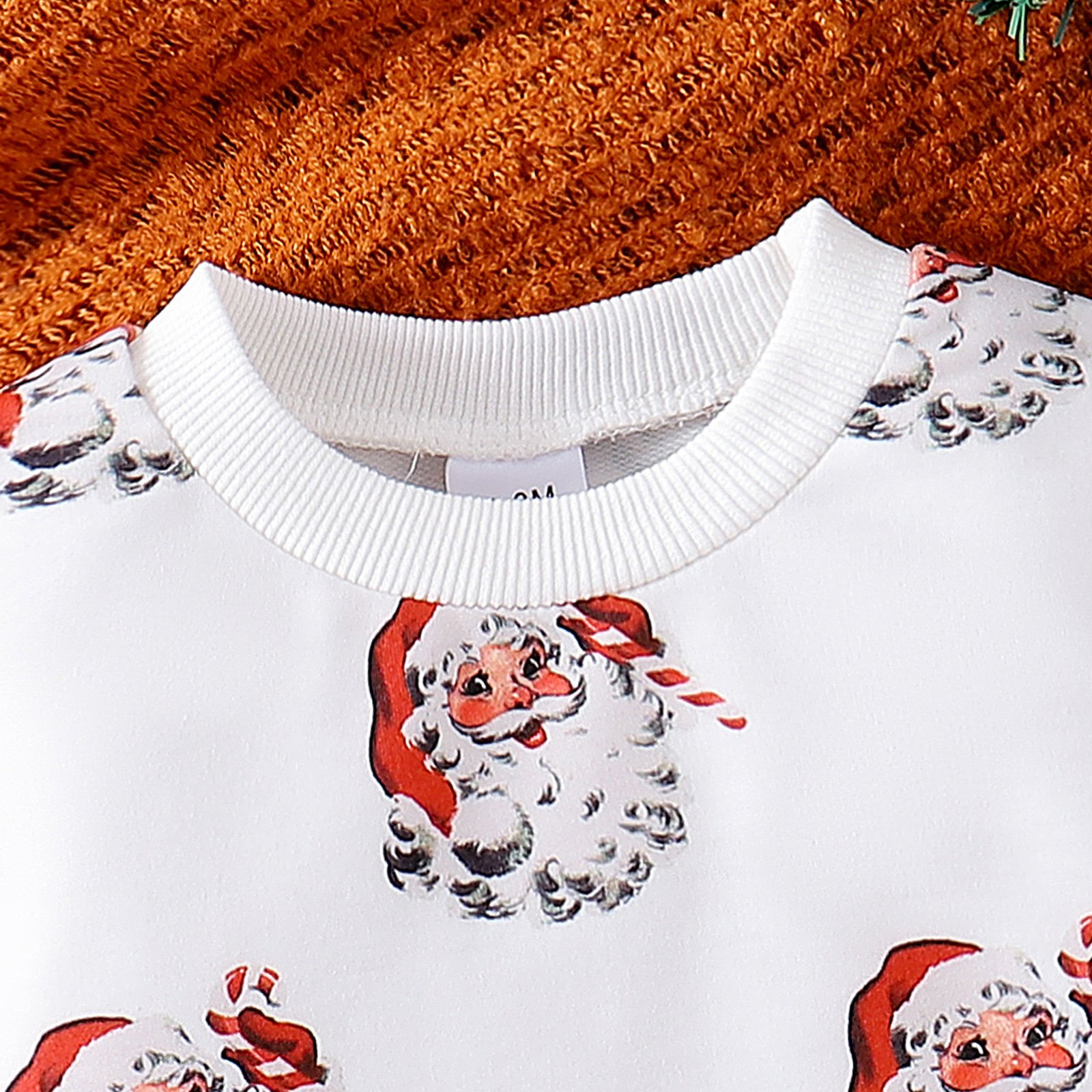 Christmas jumpsuit Baby cartoon printed round neck long sleeve triangle crawl baby clothes christmas baby romper