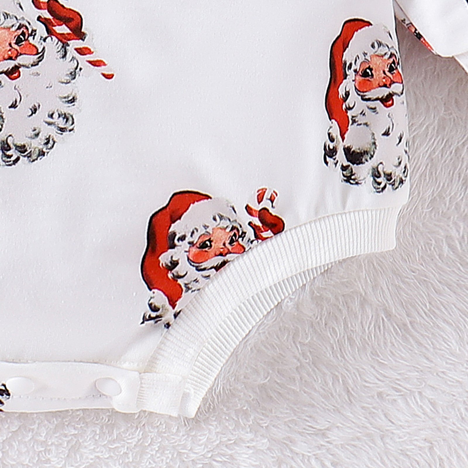 Christmas jumpsuit Baby cartoon printed round neck long sleeve triangle crawl baby clothes christmas baby romper