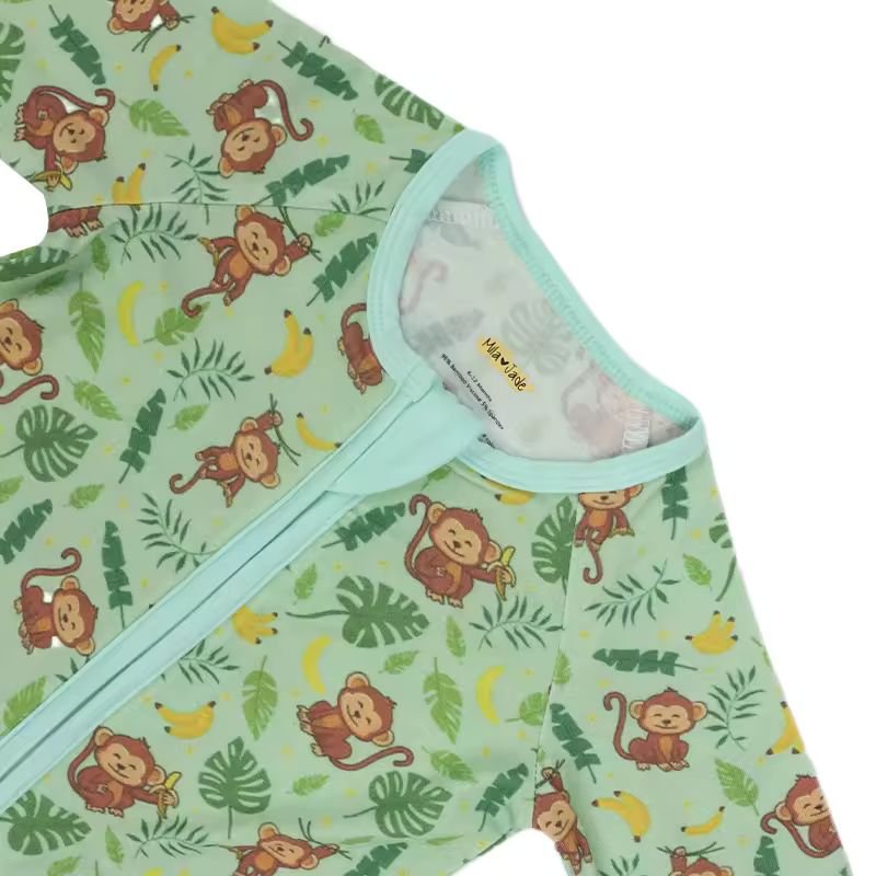 Organic bamboo baby rompers new born eco friendly organic zip onesie sustainable romper newborn zip