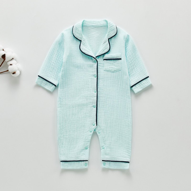 Ms-29 Infant Newborn Baby Rompers 6-12 Months Bodysuits Pocket Buttons Wholesale Kids Pyjamas for Girls and Boys