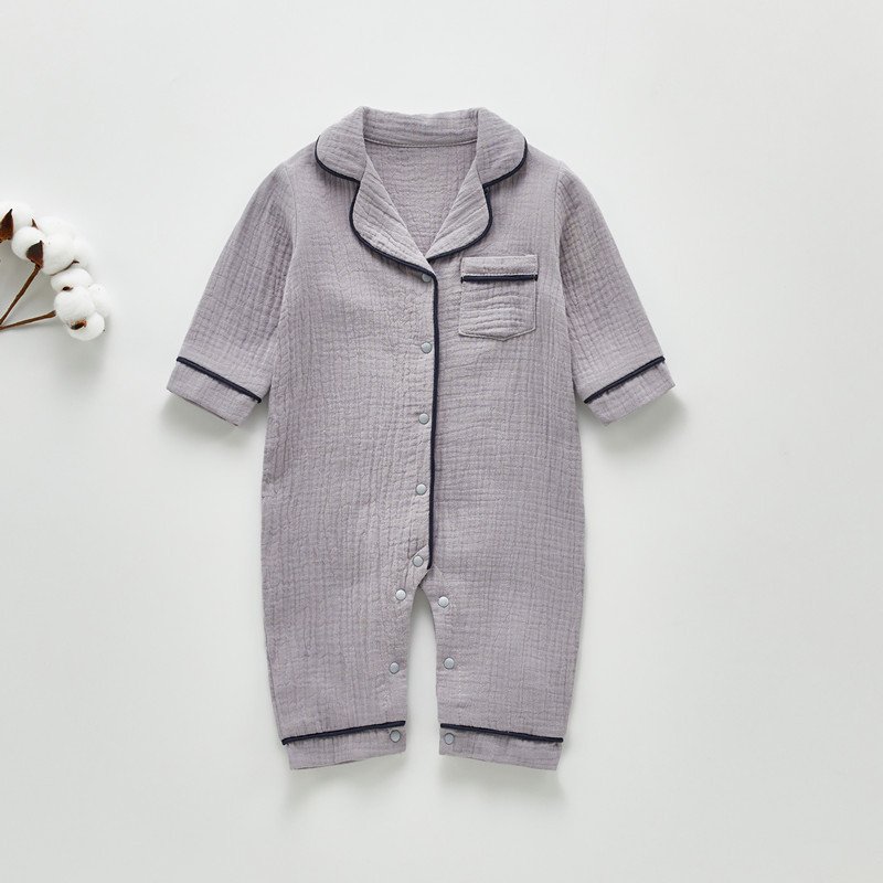Ms-29 Infant Newborn Baby Rompers 6-12 Months Bodysuits Pocket Buttons Wholesale Kids Pyjamas for Girls and Boys