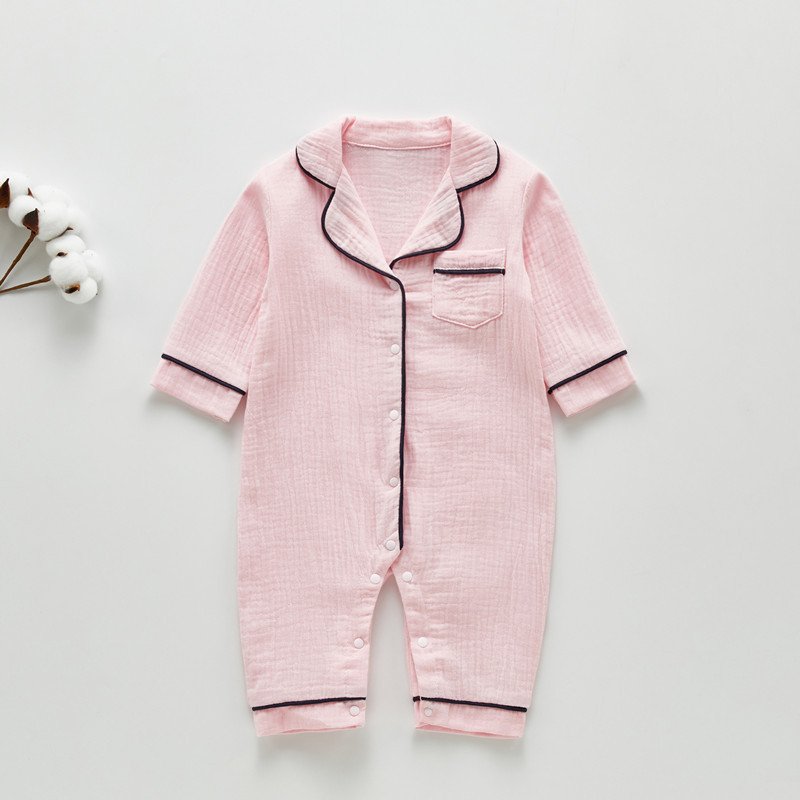 Ms-29 Infant Newborn Baby Rompers 6-12 Months Bodysuits Pocket Buttons Wholesale Kids Pyjamas for Girls and Boys