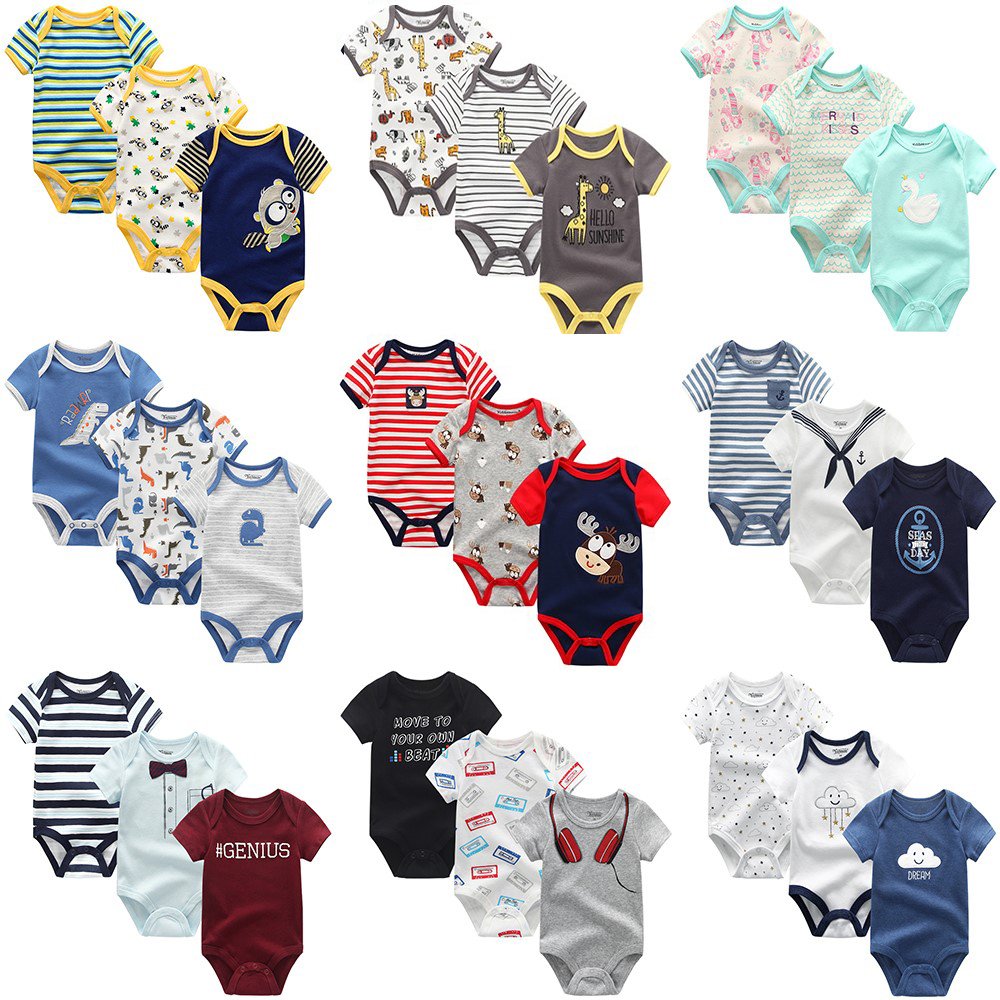 3pcs/lots 26 model baby boys' rompers clothes onesie