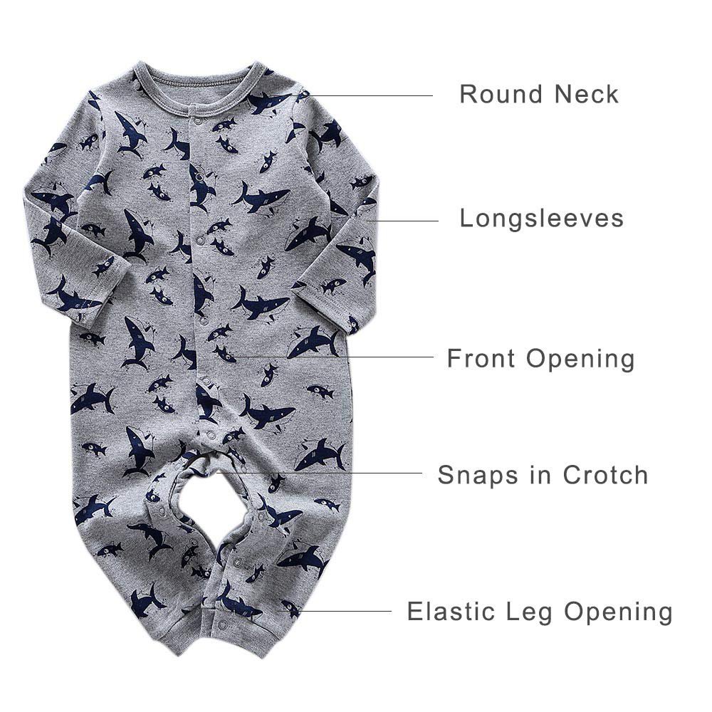 Factory Direct Low MOQ Baby Jumpsuit 95% Bamboo Viscose Footie Rompers with Zipper Plain Baby Romper
