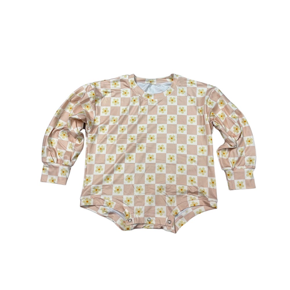 Yiwu Ruidian Wholesale Digital Printed Pattern Toddler Long-Sleeved Button-Down Jumpsuit Stylish Baby Rompers