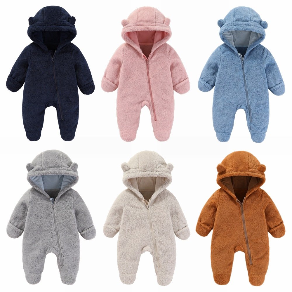Newborn Baby Jumpsuit 100% Polyester Fiber Simple Style Baby Romper Seven Colors Available For Children Sleepsuit