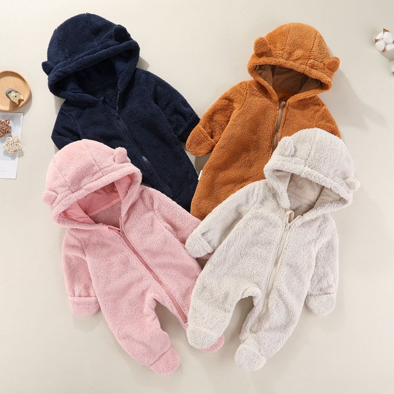 Newborn Baby Jumpsuit 100% Polyester Fiber Simple Style Baby Romper Seven Colors Available For Children Sleepsuit