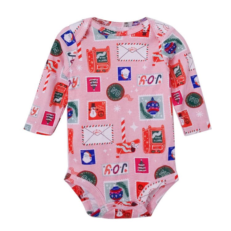 Unisex Double Zipper Baby Romper Printing Cotton for Autumn and Spring Night Wear-ODM
