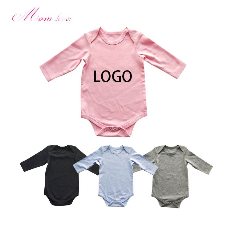 Soft 100% Organic Cotton Baby Onesie for Newborn custom bulk baby clothes blank kids rompers