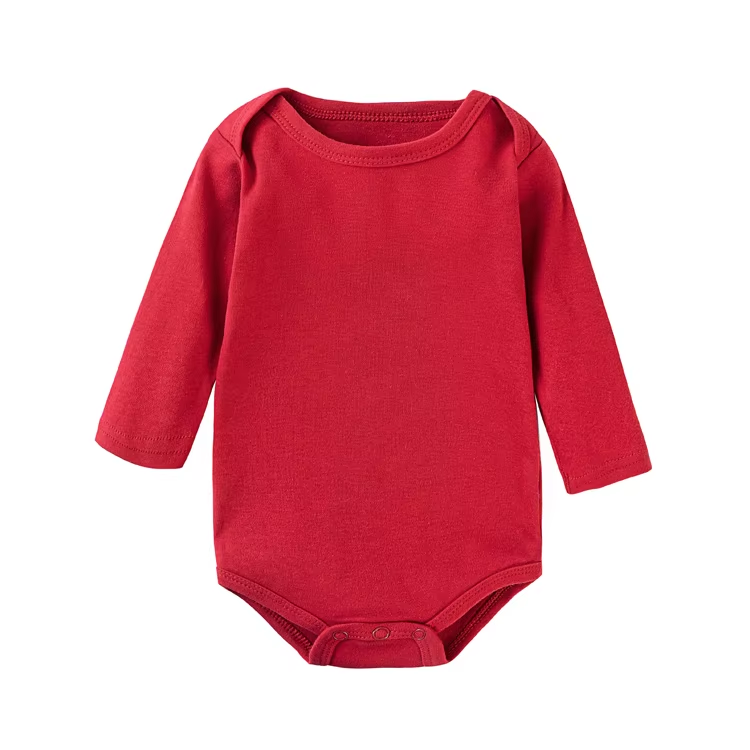 100%cotton spring autumn long sleeve bodysuit blank cotton onesies baby clothes 0-24M newborn baby rompers