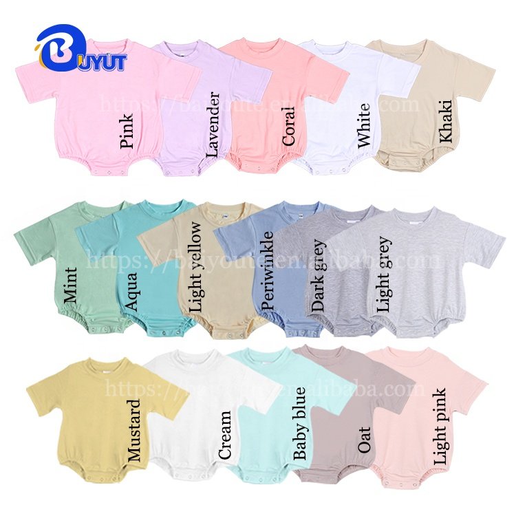 Factory unisex Baby Romper Sublimation 100 Polyester Infant Tshirt Casual Oversized One-Piece Raglan Sleeve Summer Bodysuits
