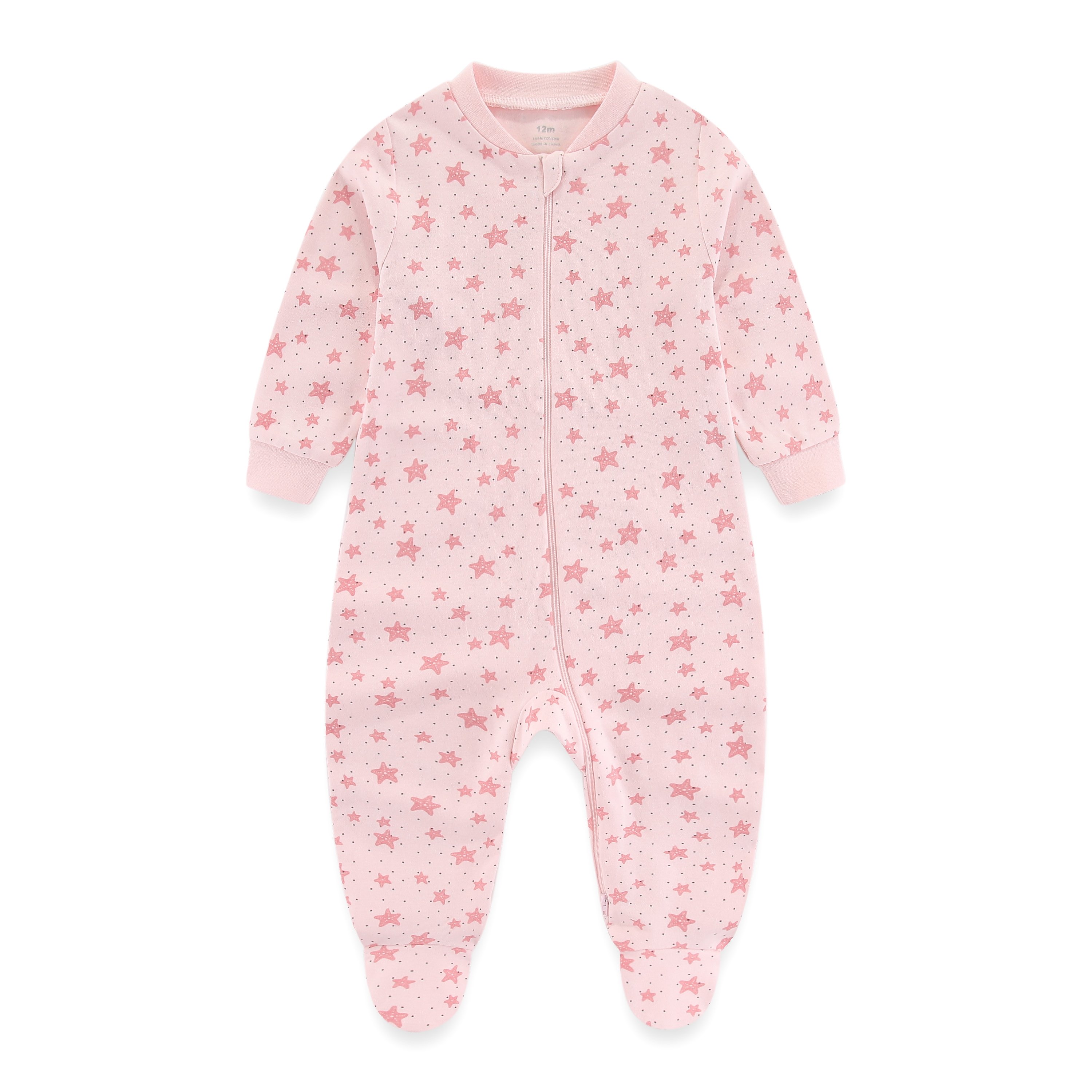 1 pcs long sleeve baby onesie newborn baby clothes clothing zipper closure infant sleeper romper