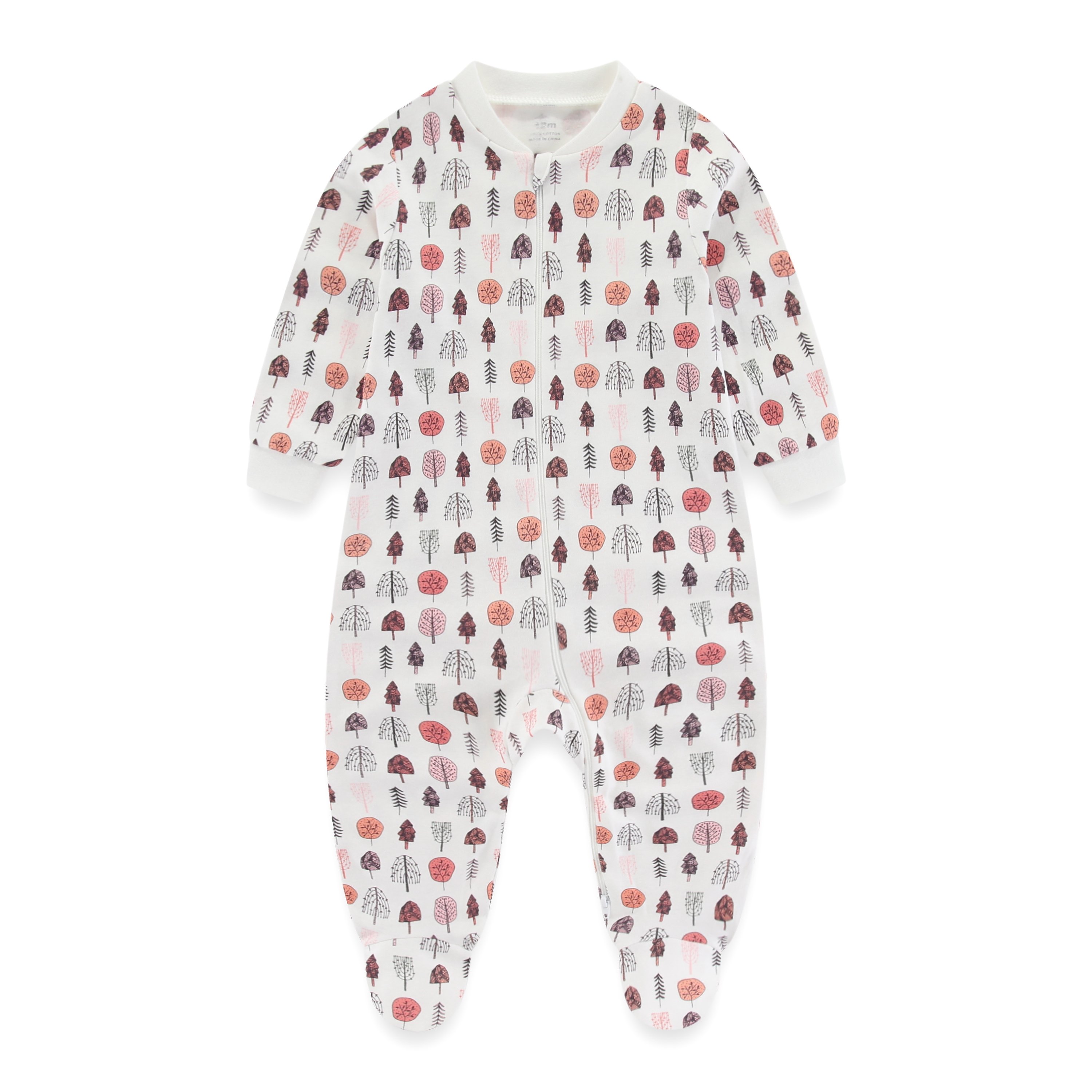 1 pcs long sleeve baby onesie newborn baby clothes clothing zipper closure infant sleeper romper