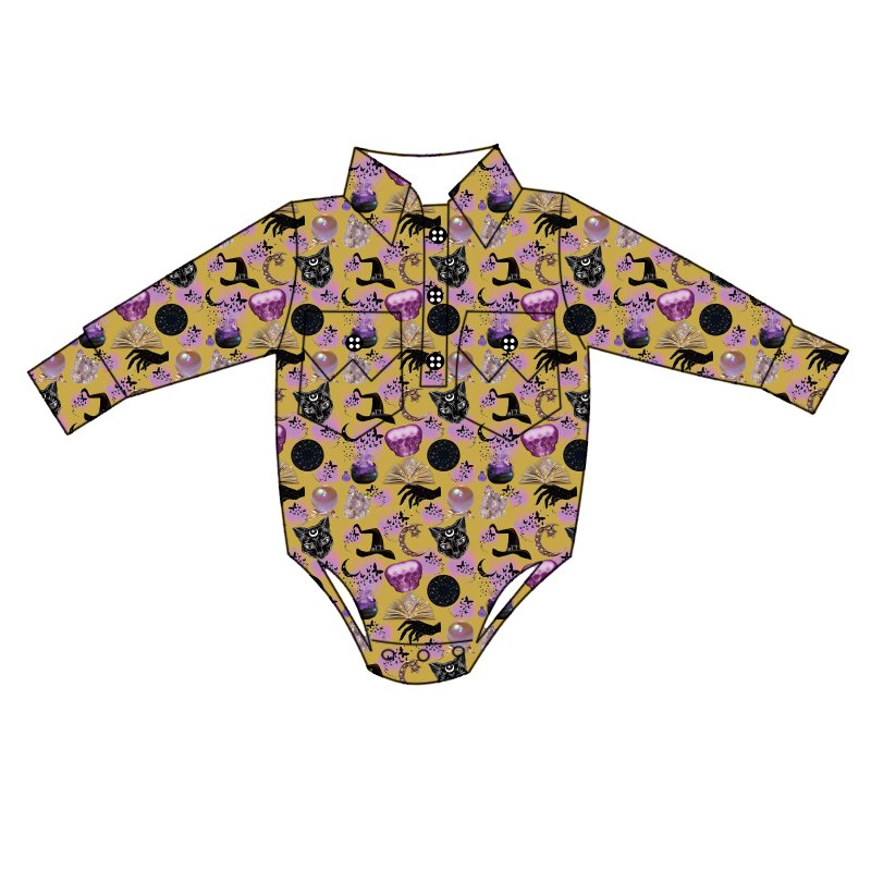 QINGLI Boutique Children's Wholesale fashion romper baby girl summer romper pattern free set halloween baby romper