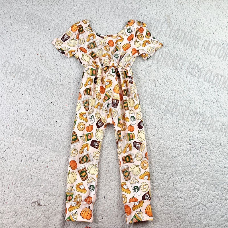 DH ODM halloween new design infant toddler girls bamboo alleycat jumpsuit baby rompers wholesale