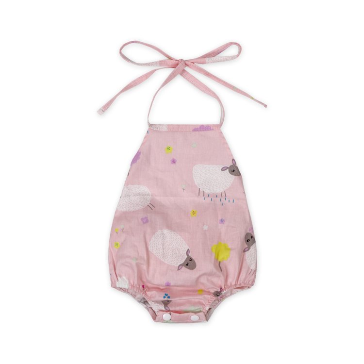 baby girl romper Sleeveless Romper Bodysuit Crossback Strap Jumpsuit Overall Shorts One Piece Outfit newborn baby romper