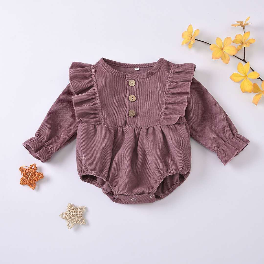 New Style Infant Toddlers Clothes Winter Warm Jumpsuit Baby Corduroy Romper