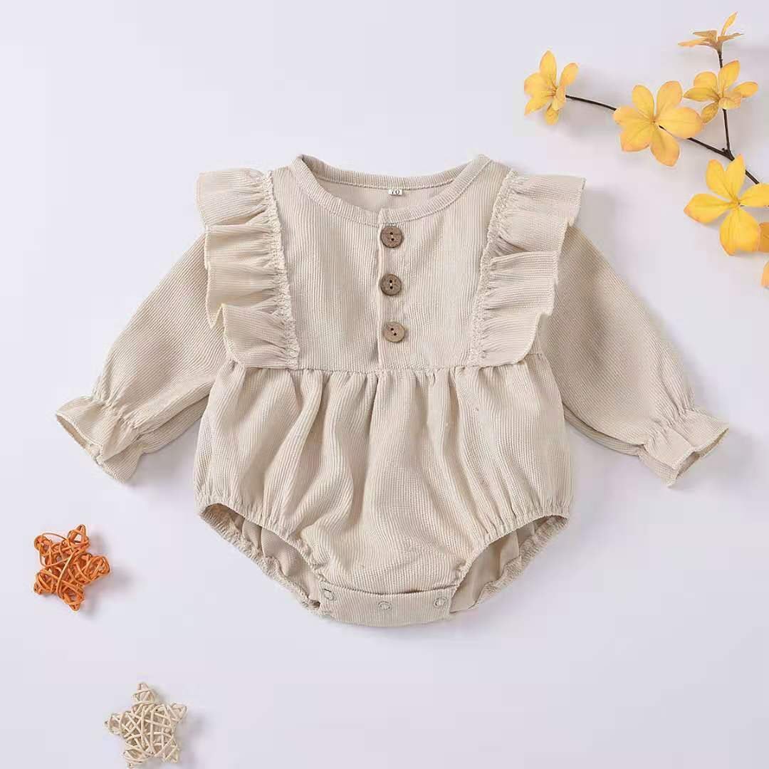 New Style Infant Toddlers Clothes Winter Warm Jumpsuit Baby Corduroy Romper