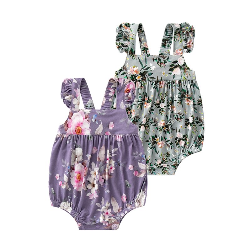 2025 New Solid Color Summer Bamboo Baby Clothes Sleeveless Baby Jumpsuit Snap Button Cotton Baby Romper