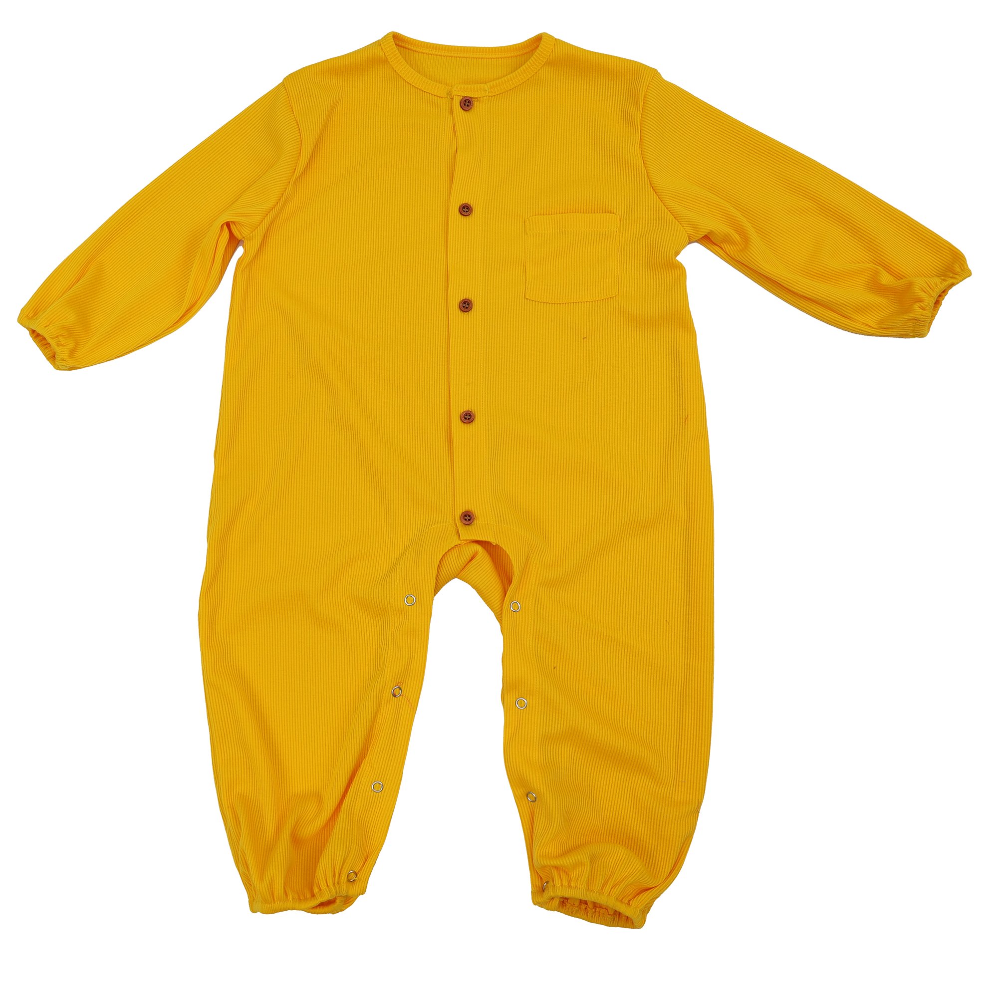 Qingli OEM Custom Baby Onesie With Snaps Best Quality Ribbed Romper Kids Button Down Cute Pajamas With Pocket