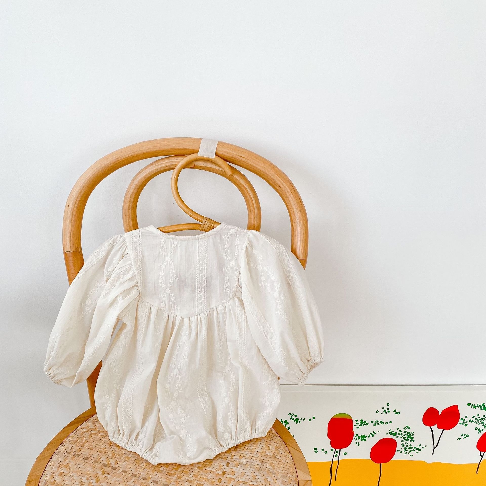 Summer Wholesale Newborn Plain Color Infant Cotton Dress Baby Rompers For Girl