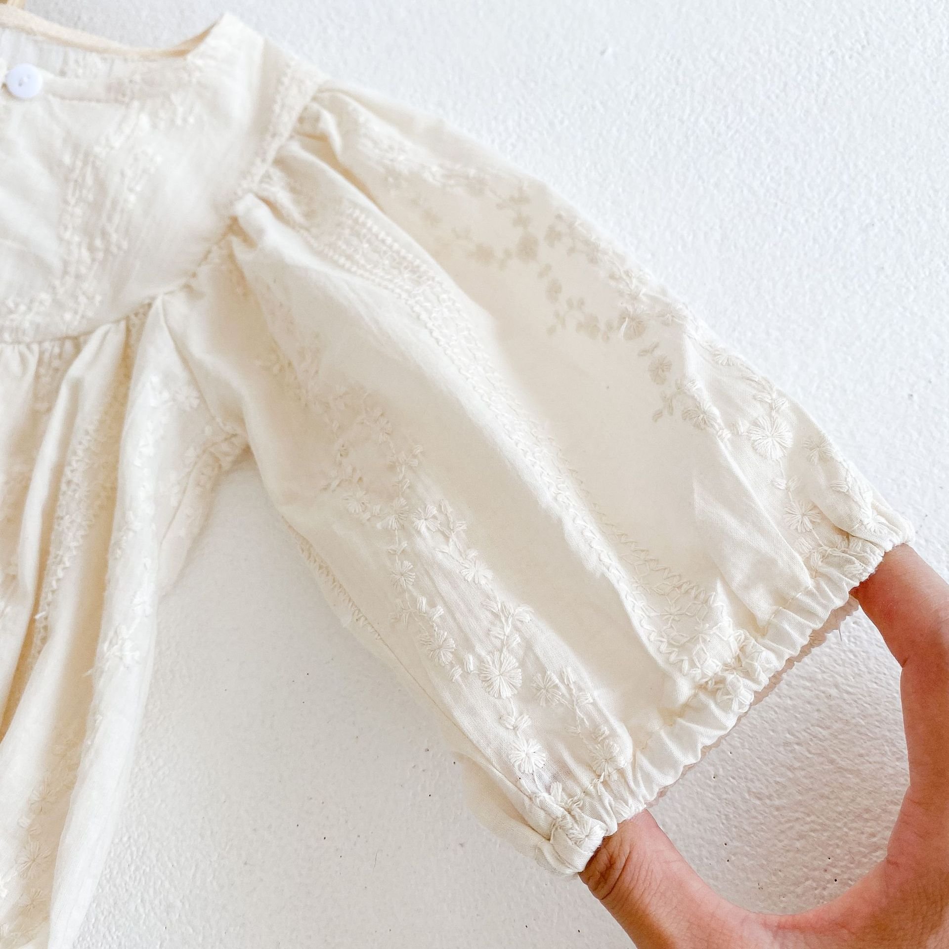 Summer Wholesale Newborn Plain Color Infant Cotton Dress Baby Rompers For Girl