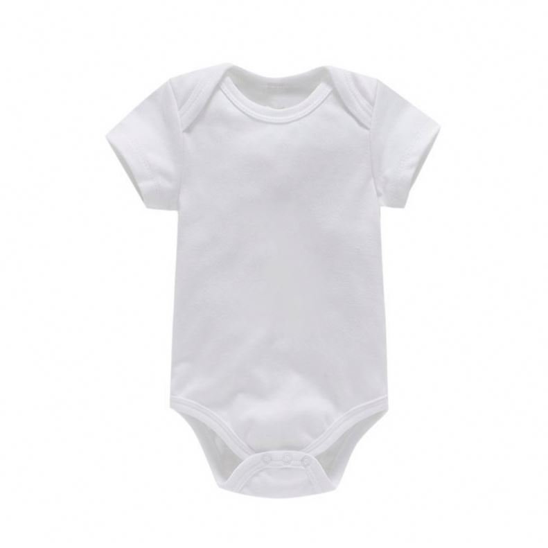 Wholesale Plain 100% Cotton New Born Clothes Custom Print Baby Romper