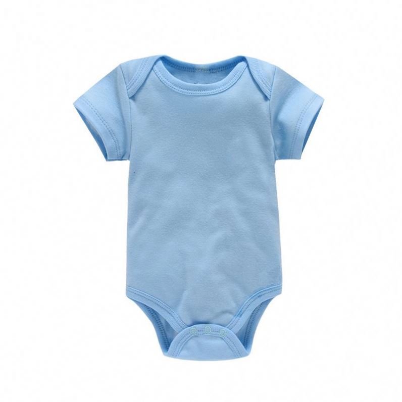 Wholesale Plain 100% Cotton New Born Clothes Custom Print Baby Romper