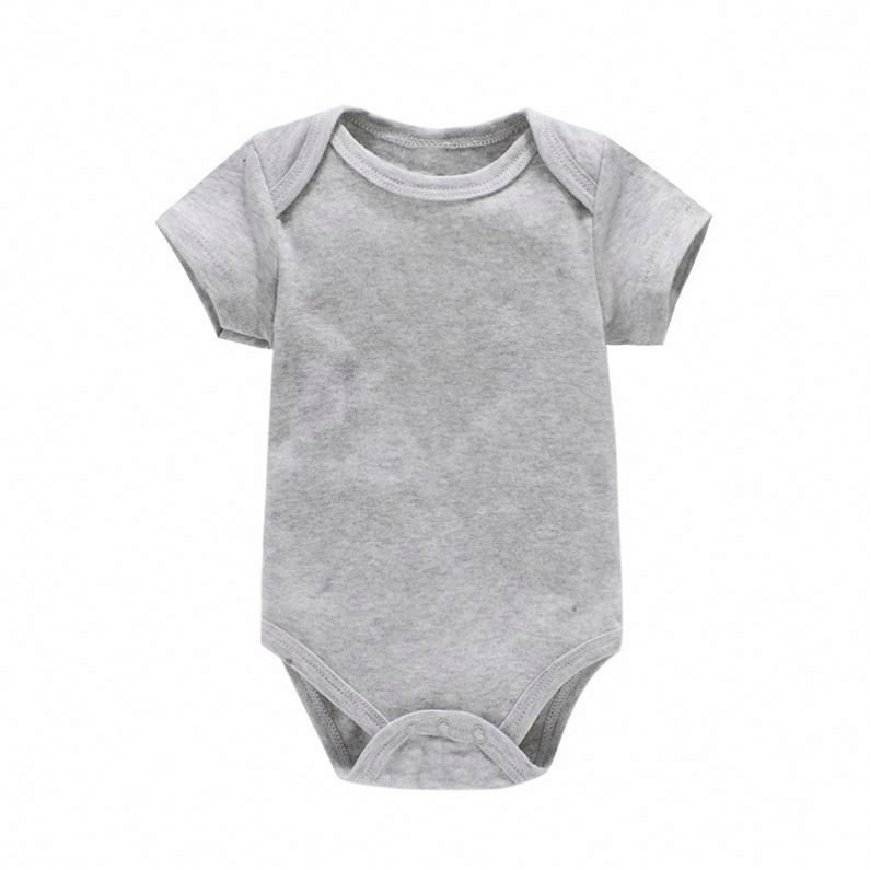 Wholesale Plain 100% Cotton New Born Clothes Custom Print Baby Romper